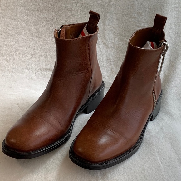 ZARA Men Chelsea Brown Leather Ankle Boots - Picture 7 of 11